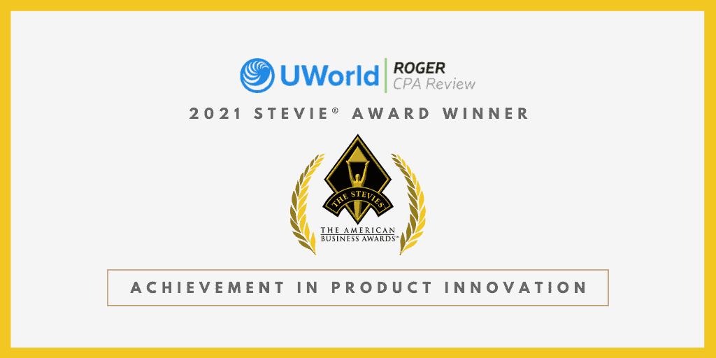 UWorld Roger CPA Review Wins Stevie Award for Product Innovation