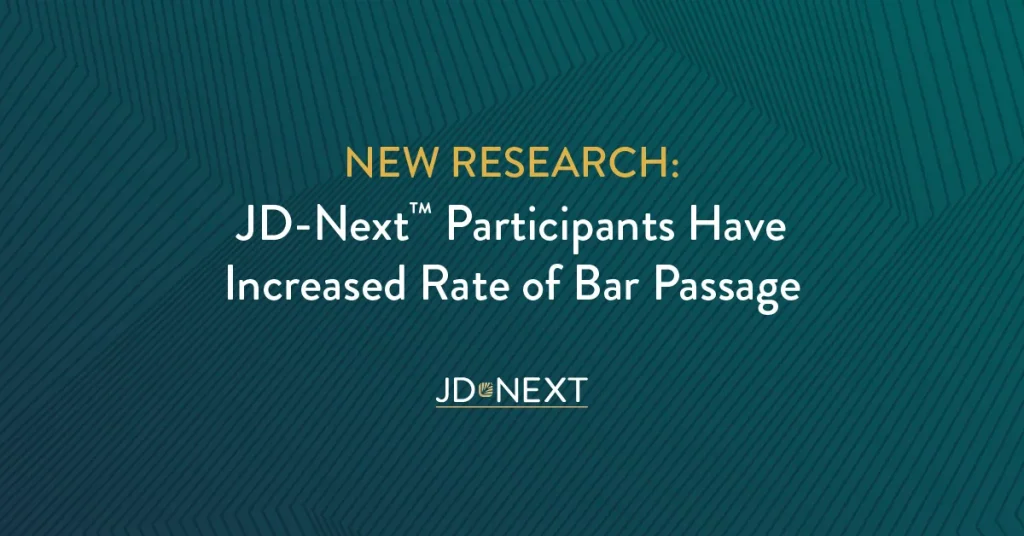 JD-Next Newsroom Announcing New Research for Bar Exam Pass Rates