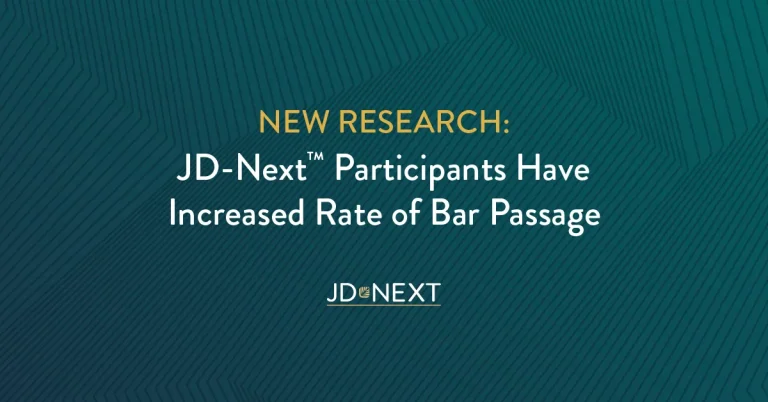 JD-Next Newsroom Announcing New Research for Bar Exam Pass Rates
